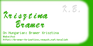 krisztina bramer business card